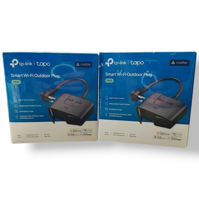 TP-Link Tapo Smart Wi-Fi Outdoor Plugs w/ Matter PW25 Google Alexa 2 Pack