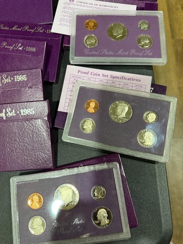 1984-1993 - 10 US Proof Sets w/ Original Mint Packaging -  NICE SETS! - Picture 4 of 9