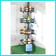 Shower Caddy Tension Pole: Rustproof Quick Install Corner Bathroom Organizer ...