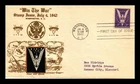 US COVER WWII WIN THE WAR FIRST DAY ISSUE SCOTT 905 CROSBY PHOTO CACHET