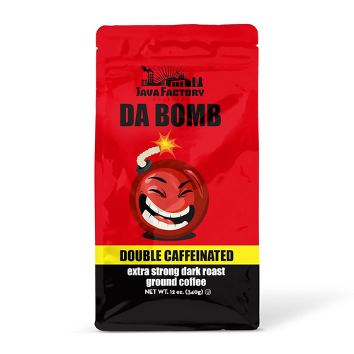 High Caffeine gemahlener Kaffee, Da Bomb Dark Roast, doppelt koffeinhaltig für einen mutigen,  - Bild 11 von 12