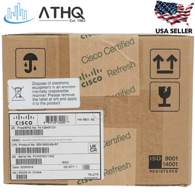 Cisco IEM-3300-8S Refresh Catalyst 8-Port SFP Gigabit Fiber Expansion Module