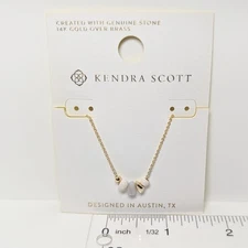 Kendra Scott Faye Gold 16" Necklace Gray Mix