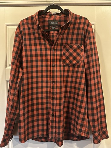 RIPCURL SURF Men’s Button Down L/S Checkered Shirt SZ L, SoCal style!