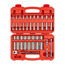 3/8 In. Drive 6-Point Socket and Ratchet Set, 43-Piece (6-24 Mm)