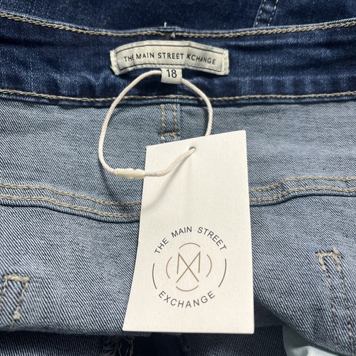 The Main Street Exchange Denim Skirt Stretchable Size 18 95% Cotton 5% Spandex - Picture 3 of 9