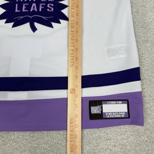 Toronto Maple Leafs Hockey Fights Cancer Adidas Sz 54 Jersey NHL BRAND NEW - Picture 8 of 15