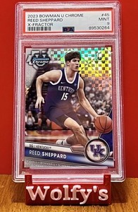 2023 Bowman University Chrome X-Fractor Reed Sheppard #45 PSA 9 MINT Rockets