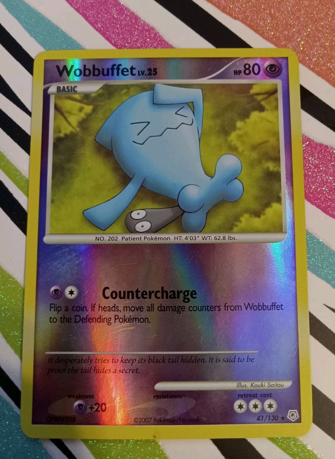 Pokémon Card TCG Wobbuffet 41/130 Diamond & Pearl Reverse Holo Rare (2006)