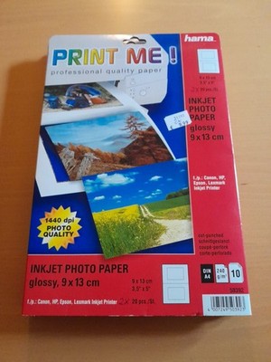 120 Stück Hama Inkjet Photopapier 9 x 13 cm 1440dpi glänzend