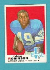 1969 Topps Johnny Robinson #145 Detroit Lions - See Pic (B)