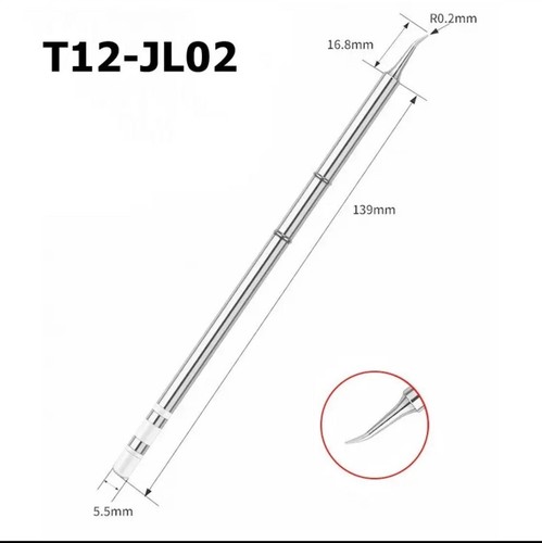 SOLDERING Iron Station T12 Tip JL02 for KSGER, HAKKO FX-951 FX-950 FX-952 FM-206 - Picture 1 of 6