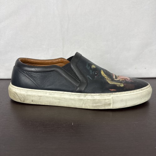 Zapato de Skate Givenchy Rottweiler Estampado Cuero Negro Talla EUR 43 US 10 - Imagen 4 de 13