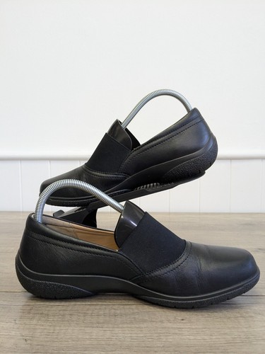 Hotter Comfort Concept Black Leather Slip-On Shoes - UK Size 7.5 - Picture 3 of 11