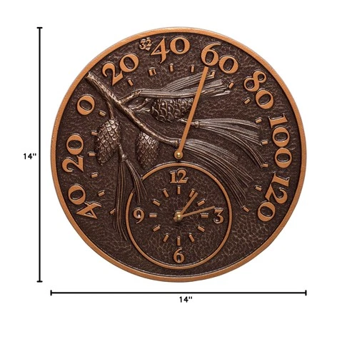 Whitehall Pinecone Thermometer Clock - Thumbnail 3