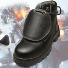 Welding Protection High Performance Leather Lace Up Shoes Cover Set of 2 pcs