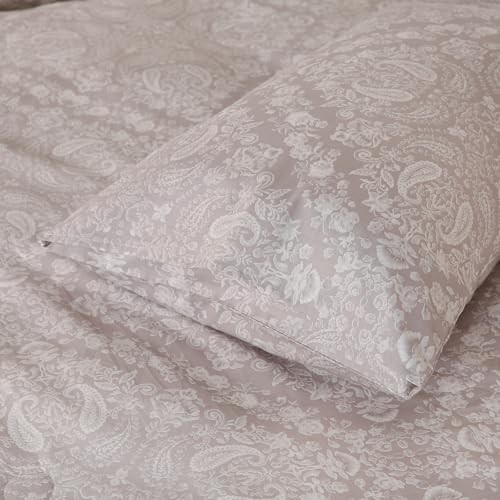 Paisley Comforter Set Size 100% Cotton Comforter 3 Pieces Boho Queen Light Pink - Picture 7 of 8