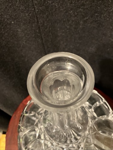 LARGE CUT CRYSTAL SHIP DECANTER Flat Bottom - Picture 11 of 18
