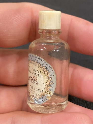 RARE Vtg TOILET WATER ROYAL PURPLE THE HERB FARM SHOP LTD New York Mini Bottle - Picture 3 of 14
