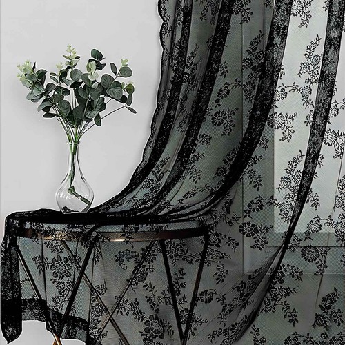Warp Woven Lace Lace Rustic Window Valance 2PCS AU - Picture 7 of 9