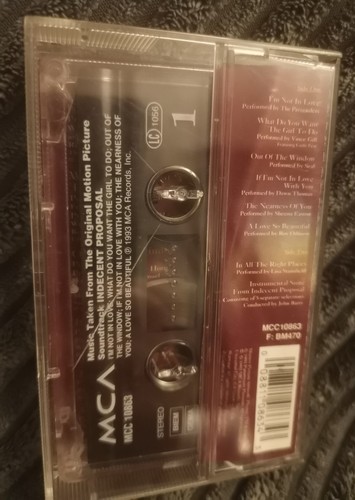 Indecent Proposal - Original Motion Picture Soundtrack (Cassette Tape) - Picture 3 of 3