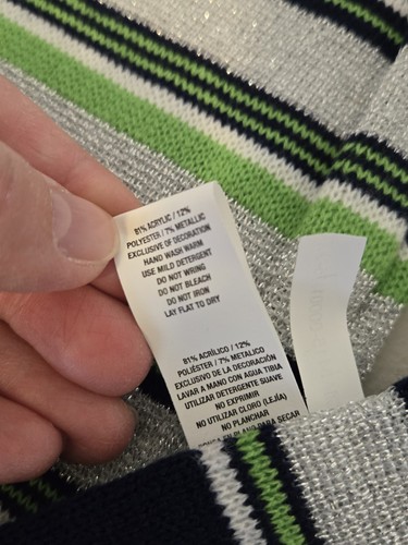 Seattle Seahawks NFL Forever Collectibles Scarf Double Sided w/Fringe NEW! - Picture 4 of 4
