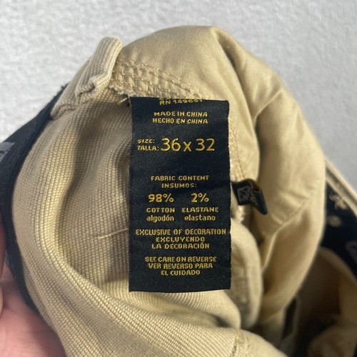 Caterpillar CAT Workwear Pants Mens Beige Canvas Multi Pocket Durable Sz 36x32 - Picture 8 of 8