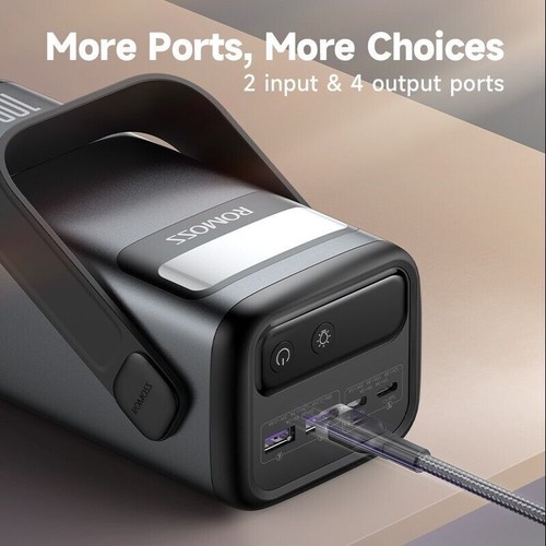 Banco de alimentación portátil Romoss 60000 mAh cargador PD para iPhone Android computadora portátil MacBook - Imagen 6 de 20