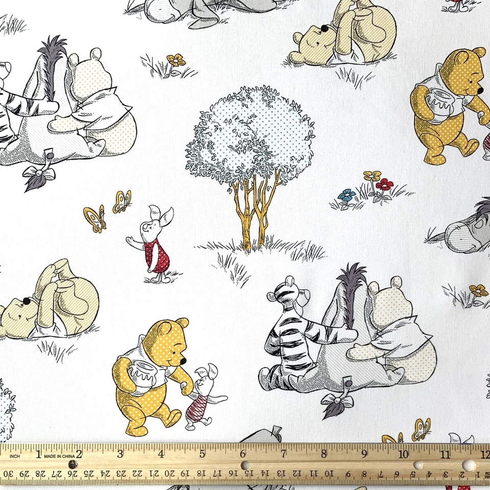 SPRINGS CREATIVE Disney Winnie The Pooh Togetherish Sort Of Day 100% Cotton Fabric Tigger Eeyore