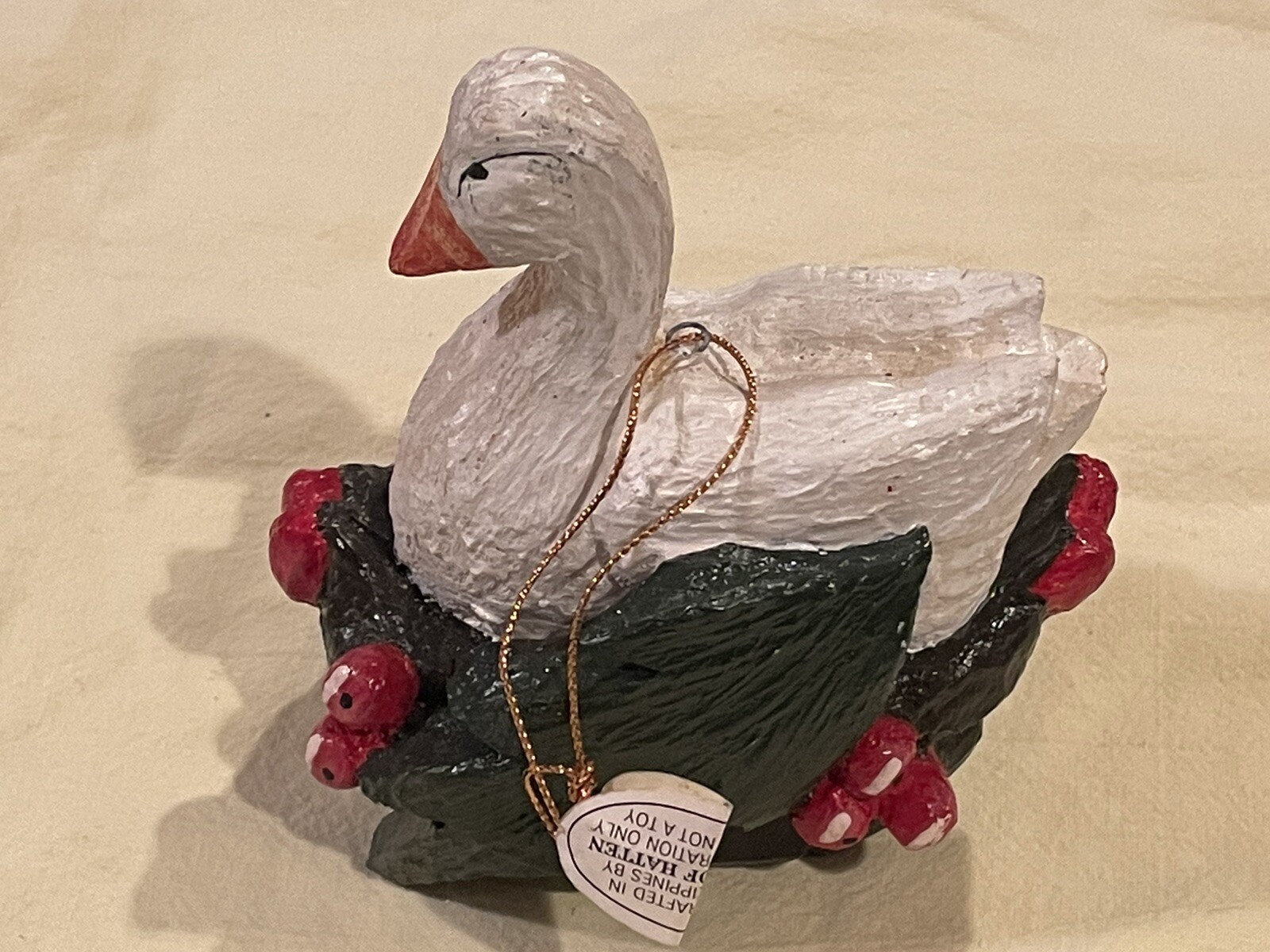 House of Hatten 12 Days Christmas Ornament 1989 Geese Laying HOH Denise Calla-image