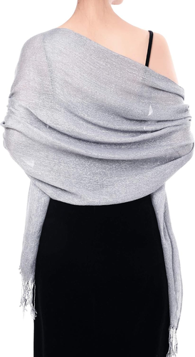 Womens Scarf Shawl Chiffon Bridal Soft Wrap Chiffon Ribbon Scarf Satin Shawls an