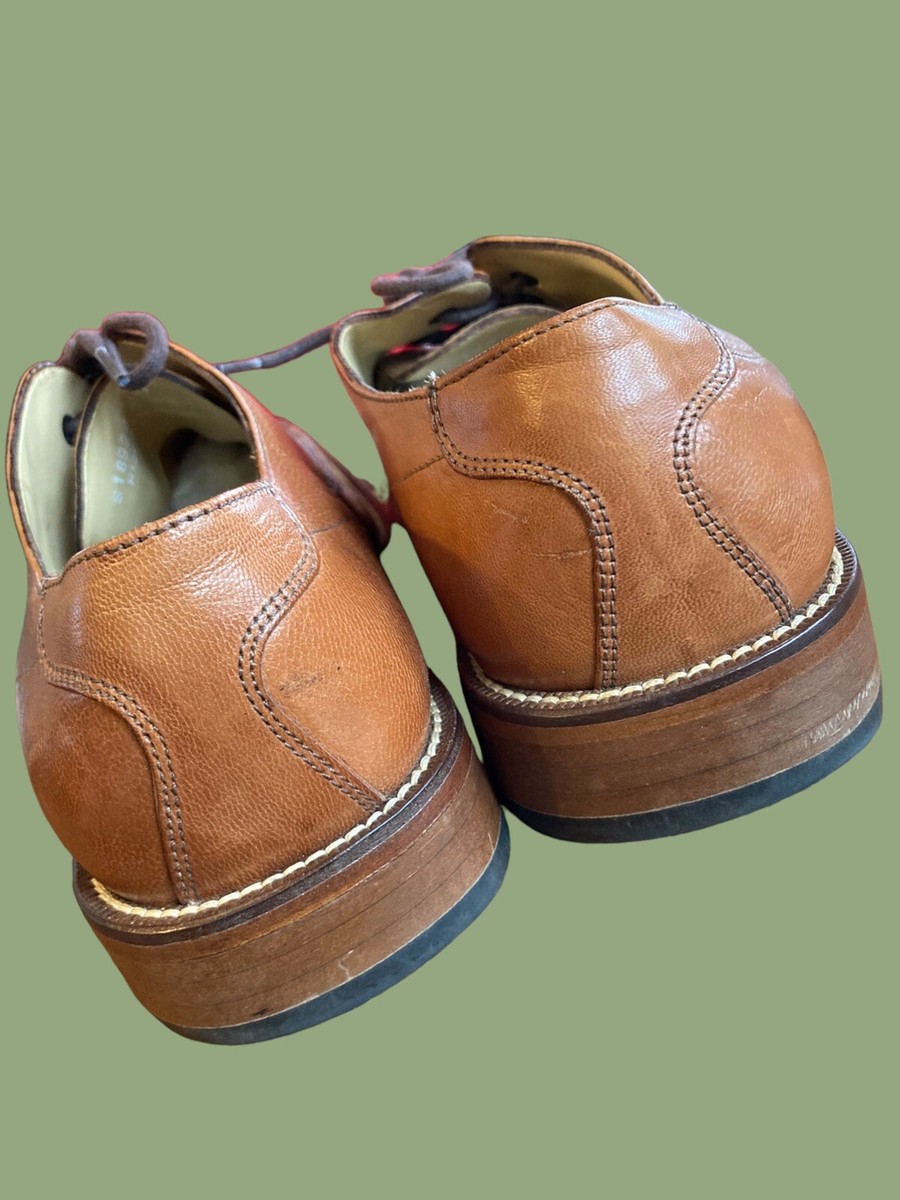 Steeple Gate Oxford Square Toe Brown Leather Mens Size 9 D  display picture 3