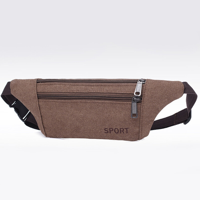 Unisex Fanny Pack / Sling Bag - Adjustable Waist Or Shoulder Strap, Multiple Pockets, Travel & Sport Use