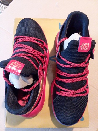 Nike Zoom KD10 LE GS AJ7220 076 Size 6y Youth Boys Girls Red Black Kevin Durant - Picture 2 of 6