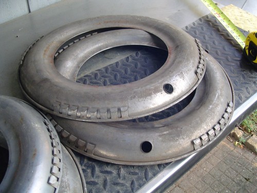 CHEVY GMC 16 IN TRIM RINGS HUBCAPS WHEEL COVER VINTAGE CLASSIC ANTIQUE RAT ROD - Picture 16 of 17