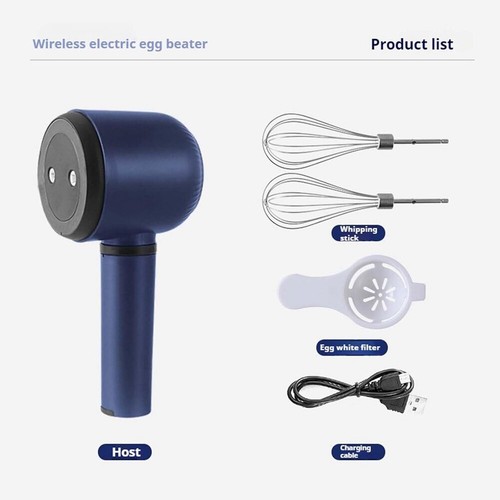 Cordless Hand Mixer Twin Stick Electric Whisk USB Rechargeable Handheld7323 - Picture 4 of 9