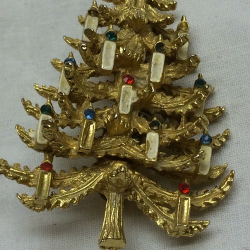 Ladies Girls Christmas Tree Pin Brooch by ART - Picture 4 of 11