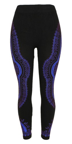 Women's Leggings, Running Jogger Sports Workout Fitness Gym Yoga, African Print - Picture 13 of 13