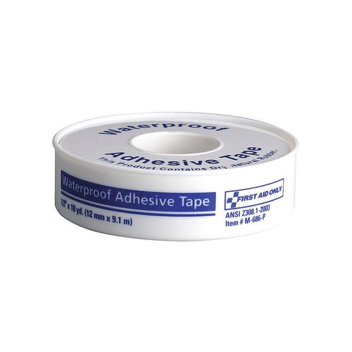 FIRST AID ONLY M686-P First Aid Tape,10yd,1/2"W,White 40JH12