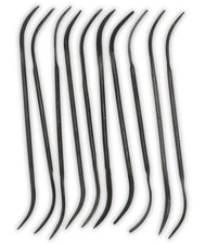 10 PIECE SET OF DOUBLE ENDED RIFFLER FILES, SIZE 140MM X 3MM - F-01340-86