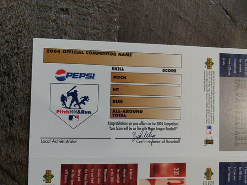 2004 Upper Deck First Pitch 6 Card Uncut Sheet Ichiro 67 American League Pepsi - Bild 14 von 14