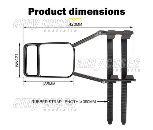 2pcs Towing Mirrors Clip Universal Multi Trailer Caravan Car Truck Vehicle MEL - Picture 8 of 12