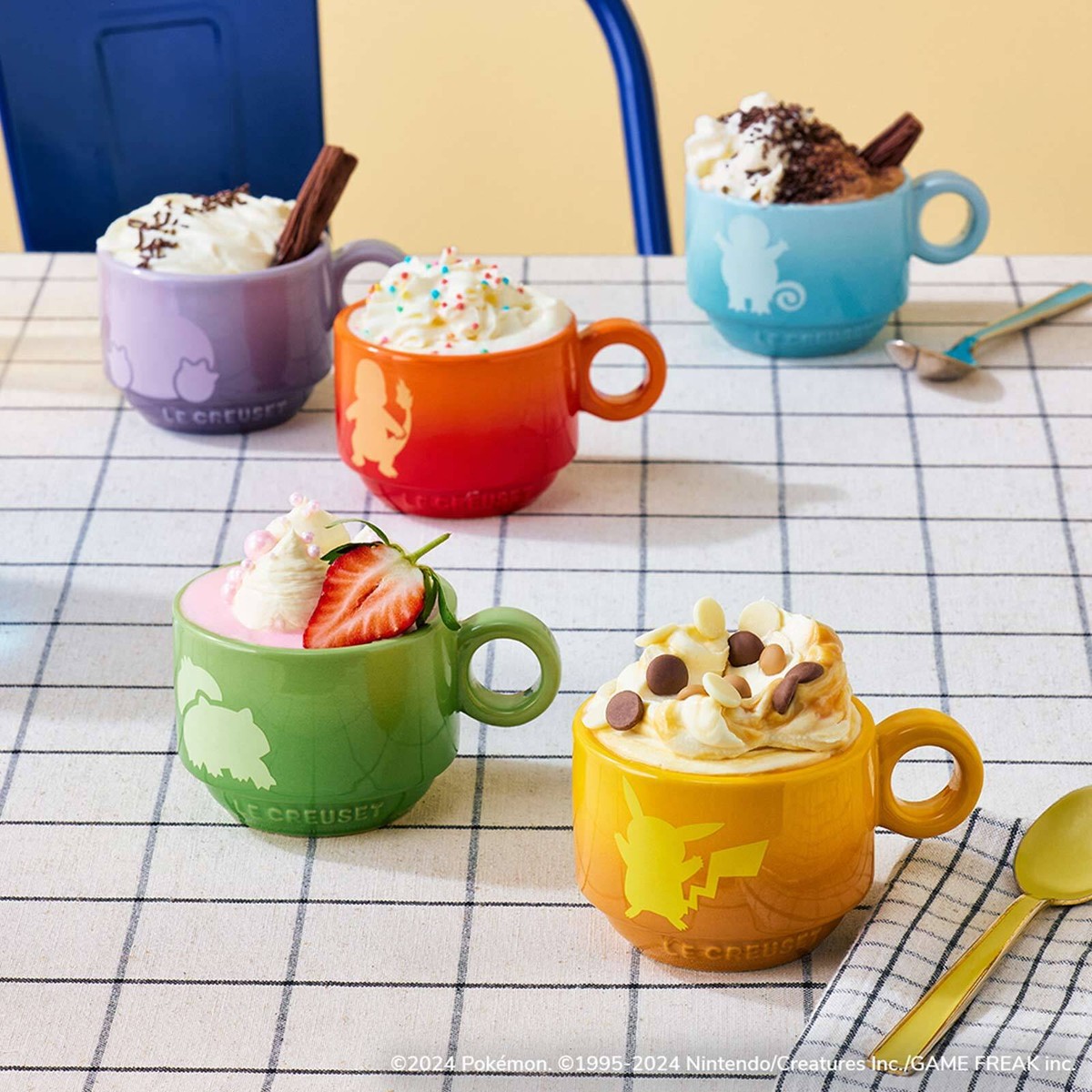 色打ち掛け　おまかせ　5枚セット Le Creuset Pokemon Collection Stacking Mug Set 5 Colors
