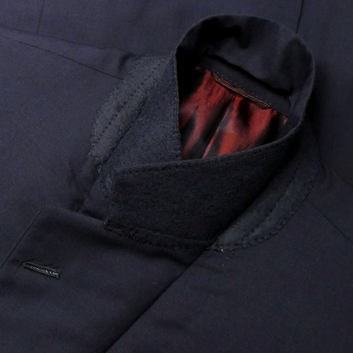 Bespoke Savile Row Navy Blue Holland Sherry Gold Btn Double Vent Sport Coat 42 L - Picture 12 of 13