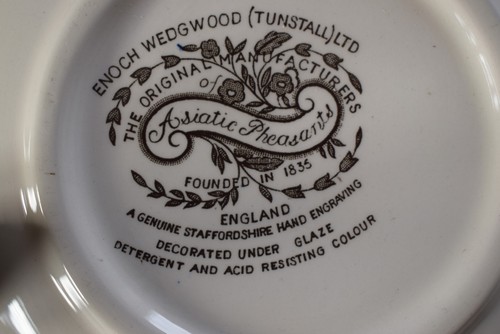 Wedgwood Enoch Tunstall Terrine Keramik Geschirr braun/weißes Asiatic Pheasant - Bild 4 von 4