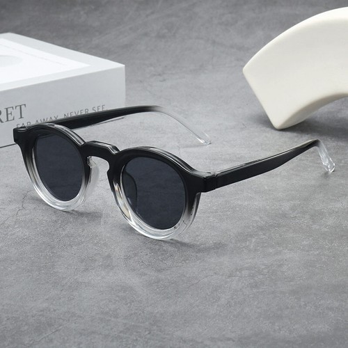 Unisex Round UV Protection Sunglasses Fashion Thick Frame Driving Shade Glasses - Picture 32 of 38