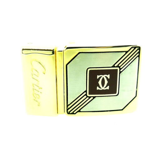 Boucle Cartier 2C marque Bordeaux or & argent matériel vendu authentique doccasion T17042