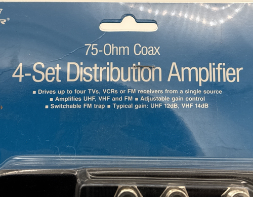 Radio Shack 75 OHM, 4 Set Distribution Amplifier Cat No 15-1107 New Archer - Picture 5 of 7