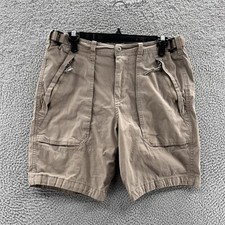 VINTAGE Abercrombie Fitch Shorts Men 31 Beige Military Paratrooper Cotton Y2K