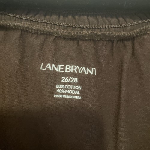 Lane Bryant Größe 22/24 100% Baumwolle braun bestickt Blumen Top - Bild 3 von 5